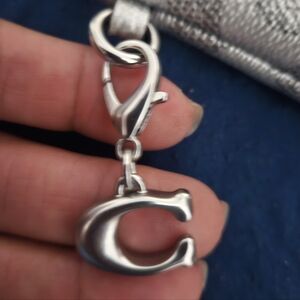 Silver Coach C logo charm